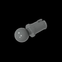 GDS-903 - Technic Pin with Friction Ridges Lengthwise and Towball