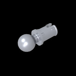 GDS-903 - Technic Pin with Friction Ridges Lengthwise and Towball