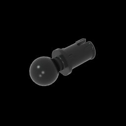 GDS-903 - Technic Pin with Friction Ridges Lengthwise and Towball