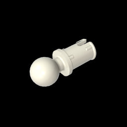 GDS-903 - Technic Pin with Friction Ridges Lengthwise and Towball