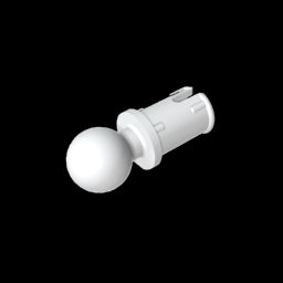 GDS-903 - Technic Pin with Friction Ridges Lengthwise and Towball