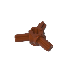 GDS-933 - Technic Axle Connector Hub with 3 Axles at 120 Degrees