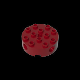 GDS-951 - Brick Round 4 x 4 with 4 Side Pin Holes and Center Axle Hole