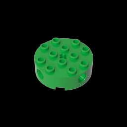 GDS-951 - Brick Round 4 x 4 with 4 Side Pin Holes and Center Axle Hole