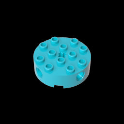 GDS-951 - Brick Round 4 x 4 with 4 Side Pin Holes and Center Axle Hole