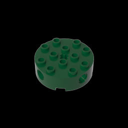 GDS-951 - Brick Round 4 x 4 with 4 Side Pin Holes and Center Axle Hole