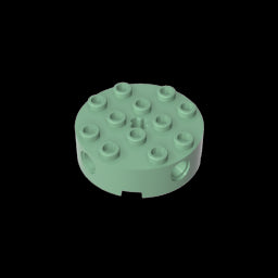 GDS-951 - Brick Round 4 x 4 with 4 Side Pin Holes and Center Axle Hole