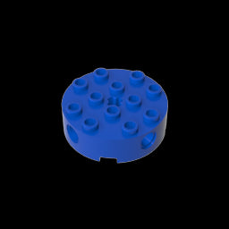 GDS-951 - Brick Round 4 x 4 with 4 Side Pin Holes and Center Axle Hole