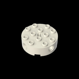 GDS-951 - Brick Round 4 x 4 with 4 Side Pin Holes and Center Axle Hole