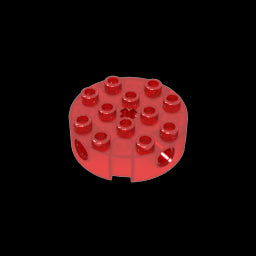 GDS-951 - Brick Round 4 x 4 with 4 Side Pin Holes and Center Axle Hole
