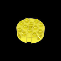GDS-951 - Brick Round 4 x 4 with 4 Side Pin Holes and Center Axle Hole