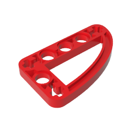 GDS-970 - Technic Beam 3 x 5 L-Shape with Quarter Ellipse Thin