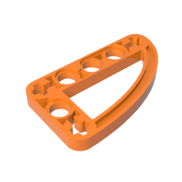 GDS-970 - Technic Beam 3 x 5 L-Shape with Quarter Ellipse Thin