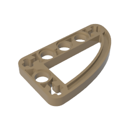 GDS-970 - Technic Beam 3 x 5 L-Shape with Quarter Ellipse Thin