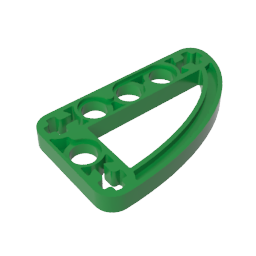 GDS-970 - Technic Beam 3 x 5 L-Shape with Quarter Ellipse Thin