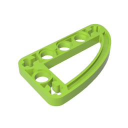 GDS-970 - Technic Beam 3 x 5 L-Shape with Quarter Ellipse Thin