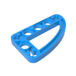 GDS-970 - Technic Beam 3 x 5 L-Shape with Quarter Ellipse Thin