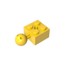 GDS-976 - Technic Brick Modified 2 x 2 with Ball and Axle Hole, with 6 Holes in Ball