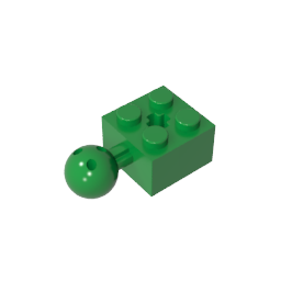 GDS-976 - Technic Brick Modified 2 x 2 with Ball and Axle Hole, with 6 Holes in Ball