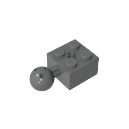 GDS-976 - Technic Brick Modified 2 x 2 with Ball and Axle Hole, with 6 Holes in Ball