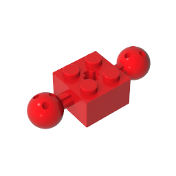 GDS-977 - Technic Brick Special 2 x 2 with 10.2mm Balls with Holes and Axle Hole
