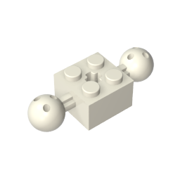 GDS-977 - Technic Brick Special 2 x 2 with 10.2mm Balls with Holes and Axle Hole
