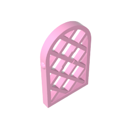 GDS-989 - Window 1 x 2 x 2 2/3 Pane Lattice Diamond with Rounded Top