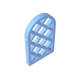 GDS-989 - Window 1 x 2 x 2 2/3 Pane Lattice Diamond with Rounded Top