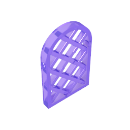 GDS-989 - Window 1 x 2 x 2 2/3 Pane Lattice Diamond with Rounded Top