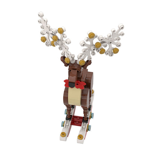 MOC A0157Y02 Christmas spirit deer ornaments: natural brown