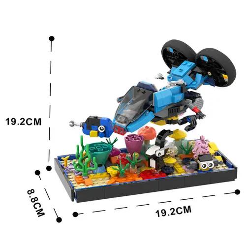 MOC-115754 Coral Reef + Submarine 31122 + 31114 Alternative Build