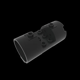 GDS-M097 - Cylinder 3 x 6 x 2 2/3 Horizontal Open Studs