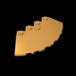GDS-90469 - Brick Round Corner 6 x 6 with 33 Degrees Slope and Facet Cutout