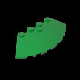 GDS-90469 - Brick Round Corner 6 x 6 with 33 Degrees Slope and Facet Cutout