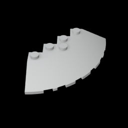 GDS-90469 - Brick Round Corner 6 x 6 with 33 Degrees Slope and Facet Cutout