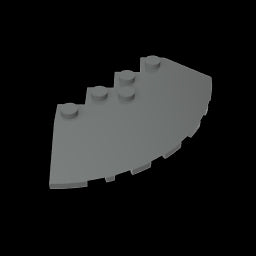 GDS-90469 - Brick Round Corner 6 x 6 with 33 Degrees Slope and Facet Cutout
