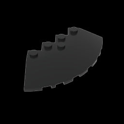 GDS-90469 - Brick Round Corner 6 x 6 with 33 Degrees Slope and Facet Cutout