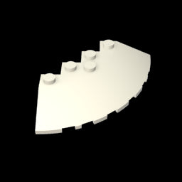 GDS-90469 - Brick Round Corner 6 x 6 with 33 Degrees Slope and Facet Cutout