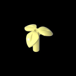 GDS-90503- Plant, Stem with 3 Leaves and Bottom Pin