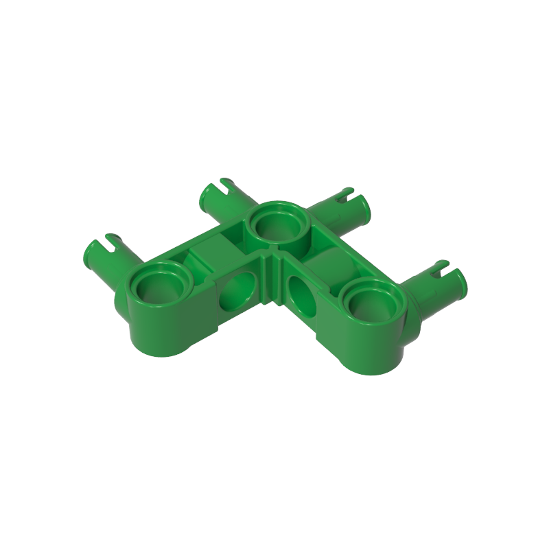GDS-1005 - Technic Pin Connector Hub Perpendicular 3 x 3 Bent with 4 Pins (Pin Ridges Across Part)