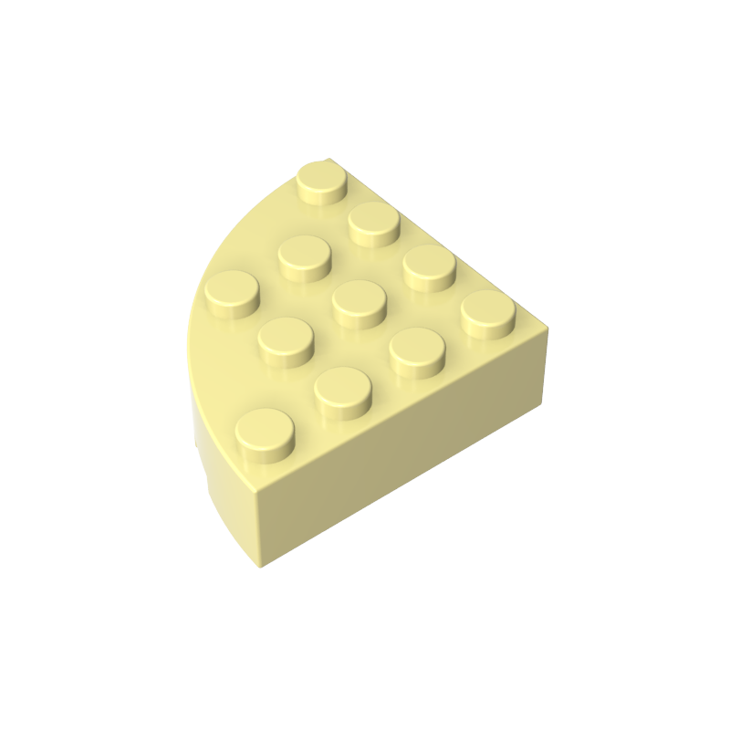 GDS-1014 - Brick Round Corner 4 x 4 Full Brick