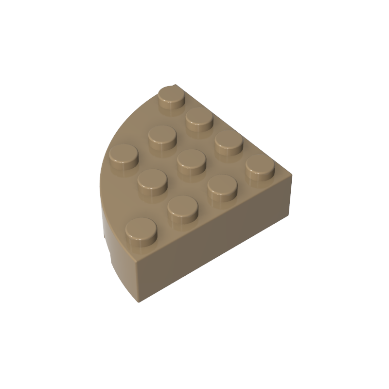 GDS-1014 - Brick Round Corner 4 x 4 Full Brick
