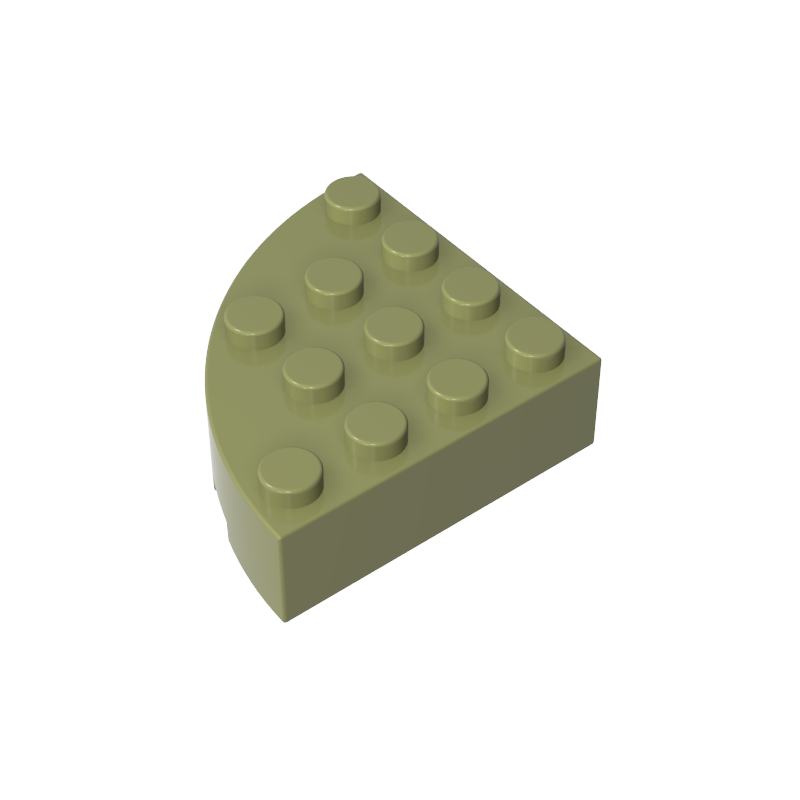 GDS-1014 - Brick Round Corner 4 x 4 Full Brick