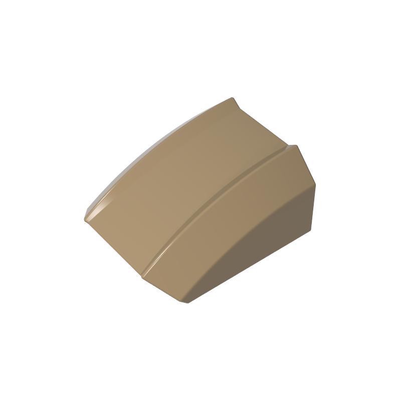 GDS-1015 - Slope Curved 2 x 2 with Lip, No Studs
