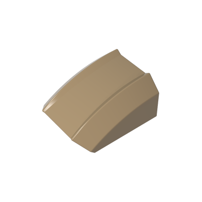 GDS-1015 - Slope Curved 2 x 2 with Lip, No Studs