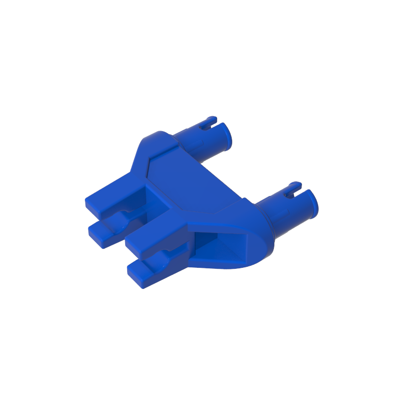 GDS-1032 - Technic Pin Double Triangle 1 x 3 with 2 Clips Completely Round Pinholes