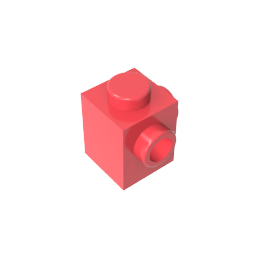 GDS-1046 - Brick Special 1 x 1 with Studs on 2 Adjacent Sides
