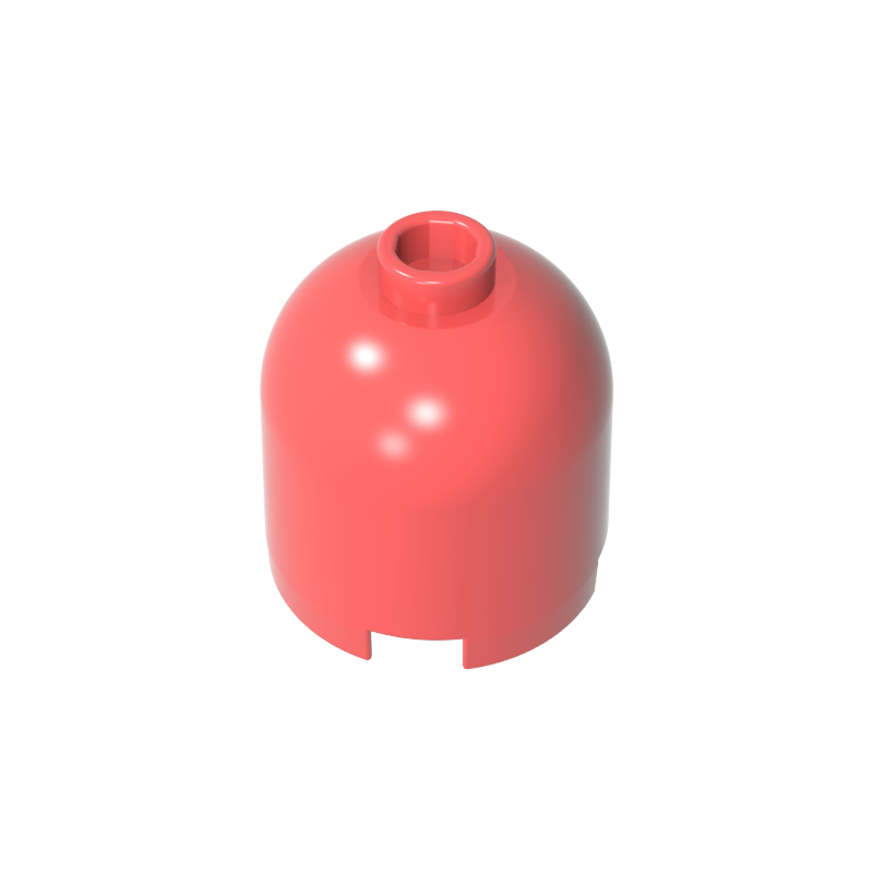 GDS-1049 - Brick Round 2 x 2 x 1 2/3 Dome Top [Undetermined Stud]
