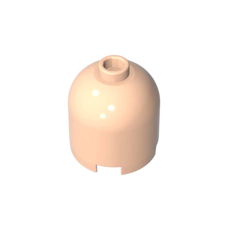 GDS-1049 - Brick Round 2 x 2 x 1 2/3 Dome Top [Undetermined Stud]