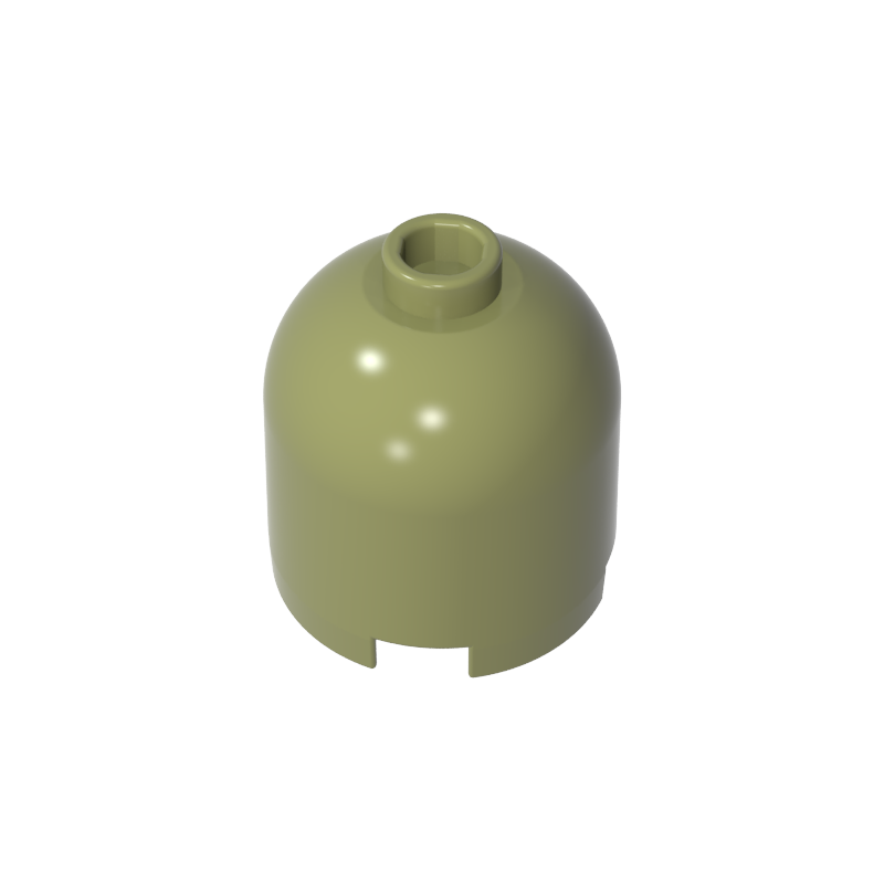 GDS-1049 - Brick Round 2 x 2 x 1 2/3 Dome Top [Undetermined Stud]